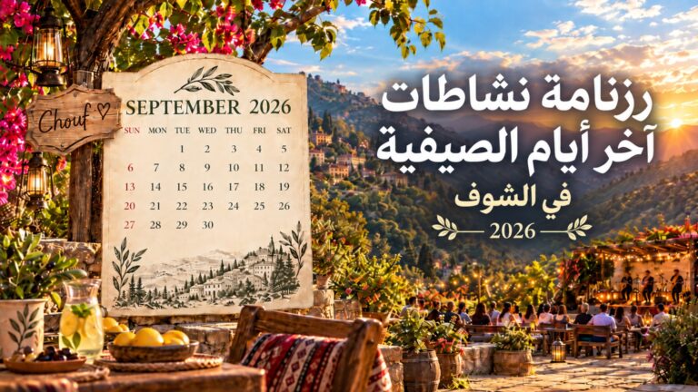 هذه رزنامة الشوف لأبرز نشاطات آخر أيام الصيفية 2026